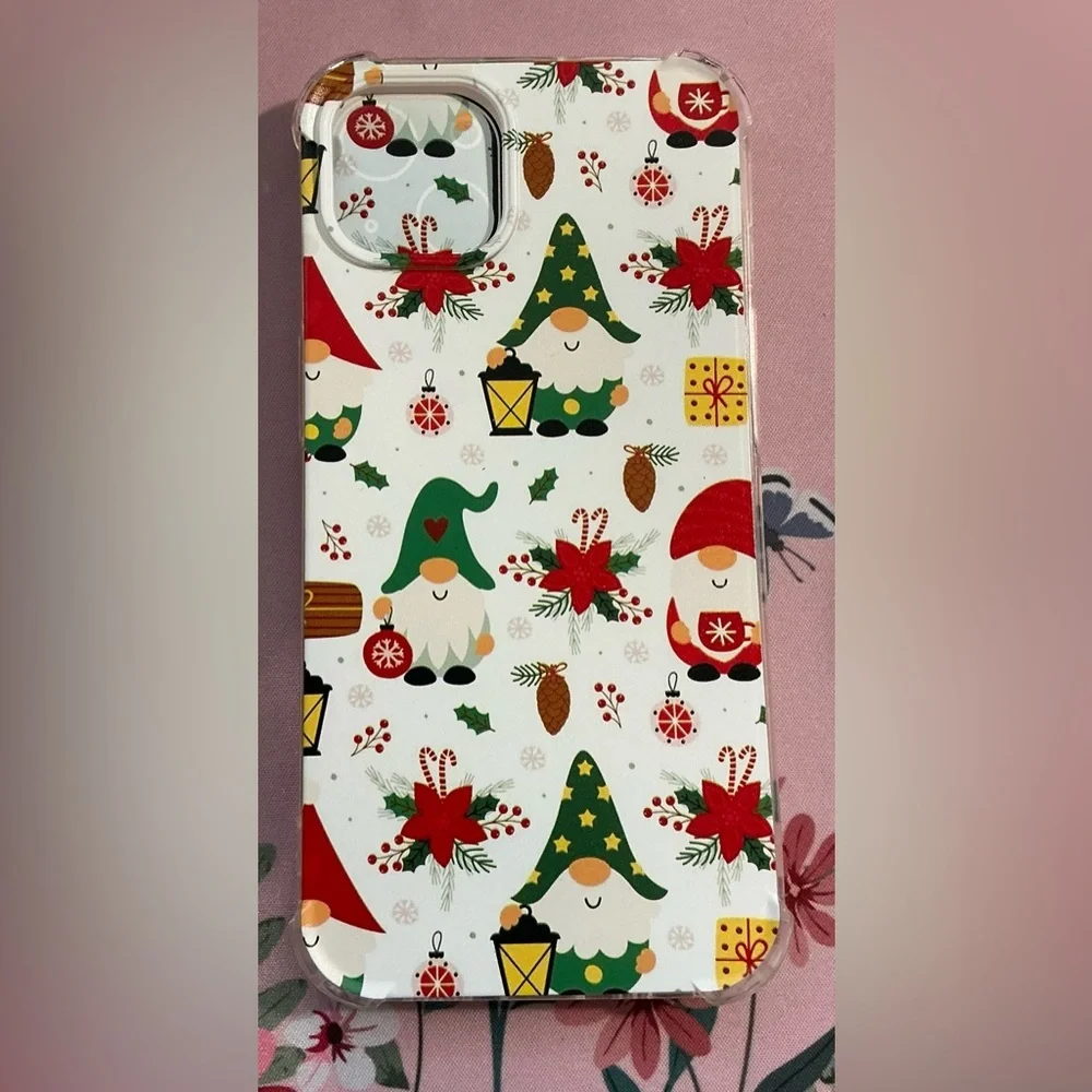 Retro Vintage Christmas Gnomes Seamless Pattern Case for iPhone 13